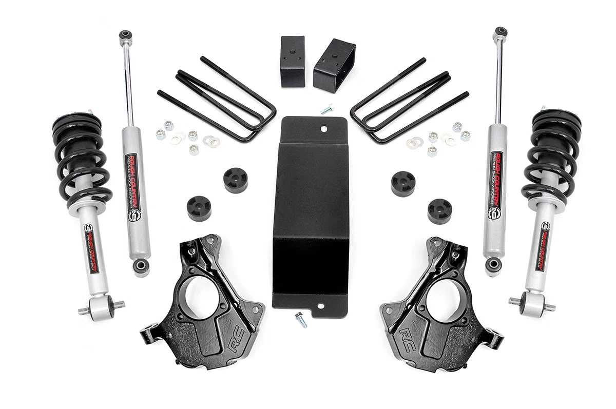 Fits Chevy_GMC 1500 (14-18 & Classic) 3.5_ Lift Kit Cast Steel LCA FR N3 12432